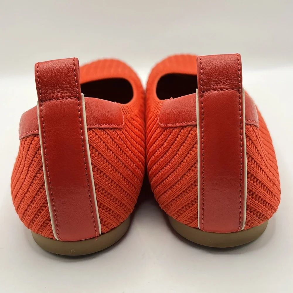 Everlane Day Glove ReKnit Ballet Flat Sz 10 Red  Minimalist Classic Travel